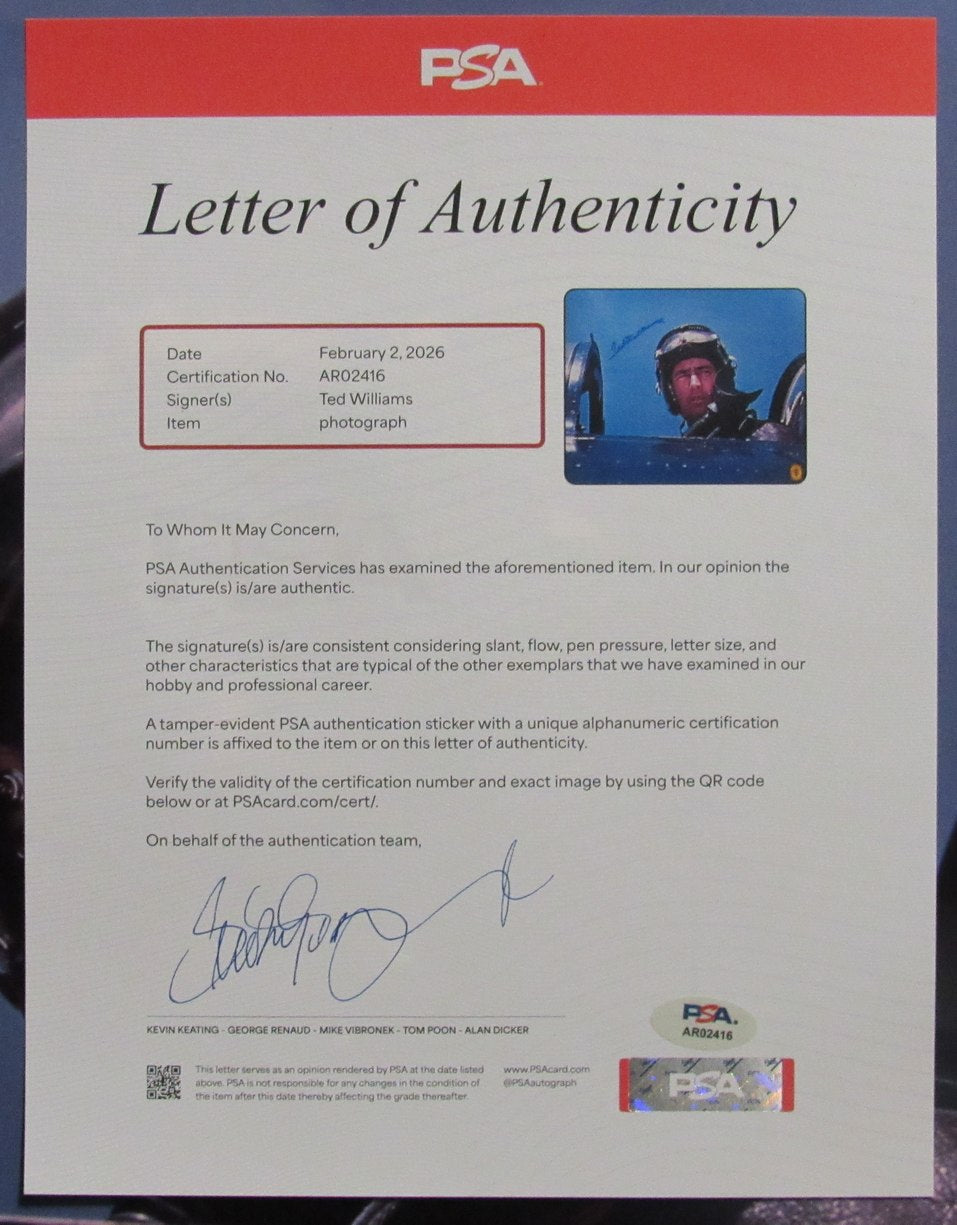 Ted Williams HOF Signed/Autographed 16x20 Photo Boston Red Sox PSA/DNA 205671