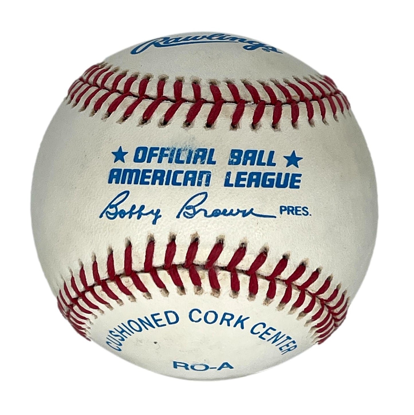 Mickey Mantle HOF Single Signed/Auto OAL/Brown Baseball Yankees PSA/DNA 205560