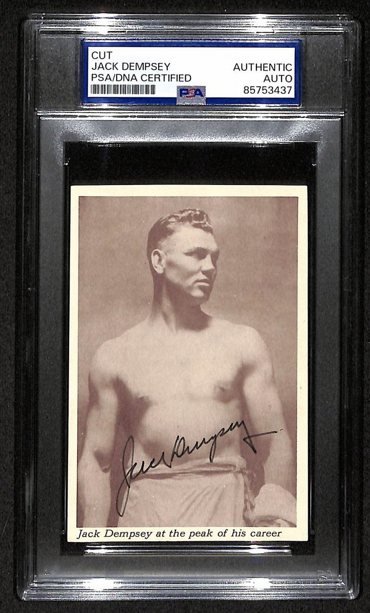 Jack Dempsey Signed/Autographed 3.5x5 Boxing Photo Postcard PSA/DNA BA205962