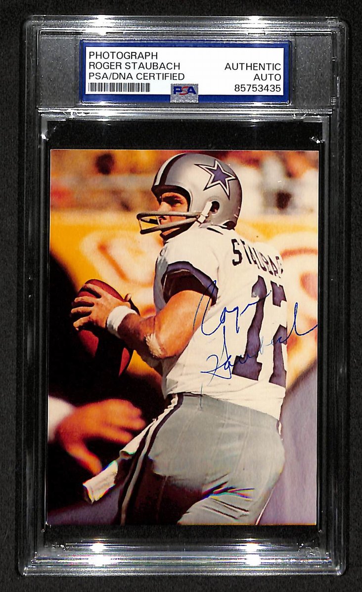 Roger Staubach Signed/Autographed 3.5x5 Photo Postcard Cowboys PSA/DNA BA205964