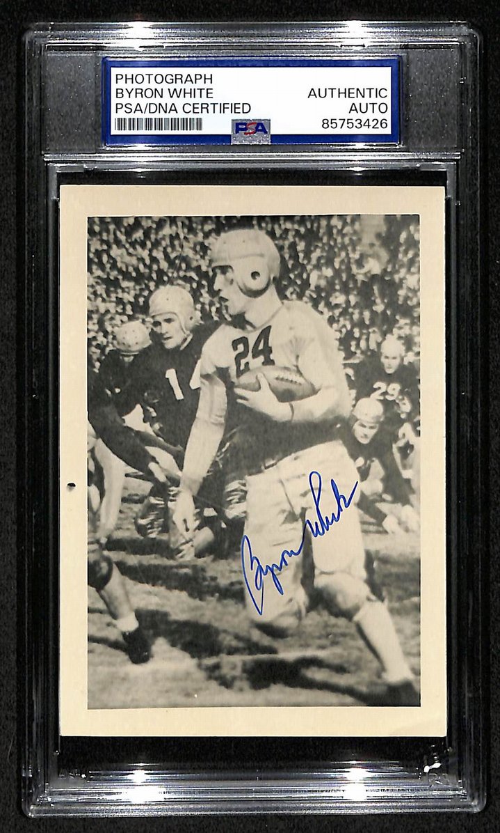 Byron White Signed/Autographed 3.5x5 Photo Postcard Lions PSA/DNA BA205965
