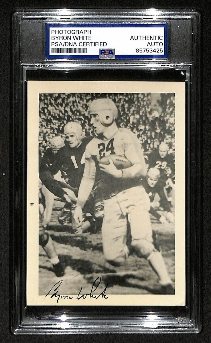 Byron White Signed/Autographed 3.5x5 Photo Postcard Lions PSA/DNA BA205966
