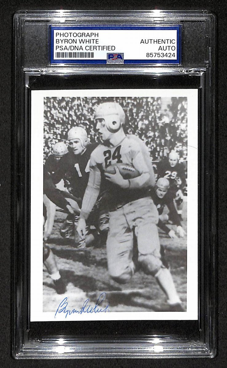 Byron White Signed/Autographed 3.5x5 Photo Postcard Lions PSA/DNA BA205967