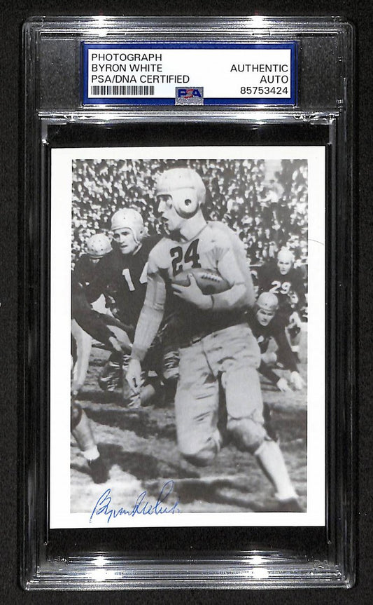 Byron White Signed/Autographed 3.5x5 Photo Postcard Lions PSA/DNA BA205967