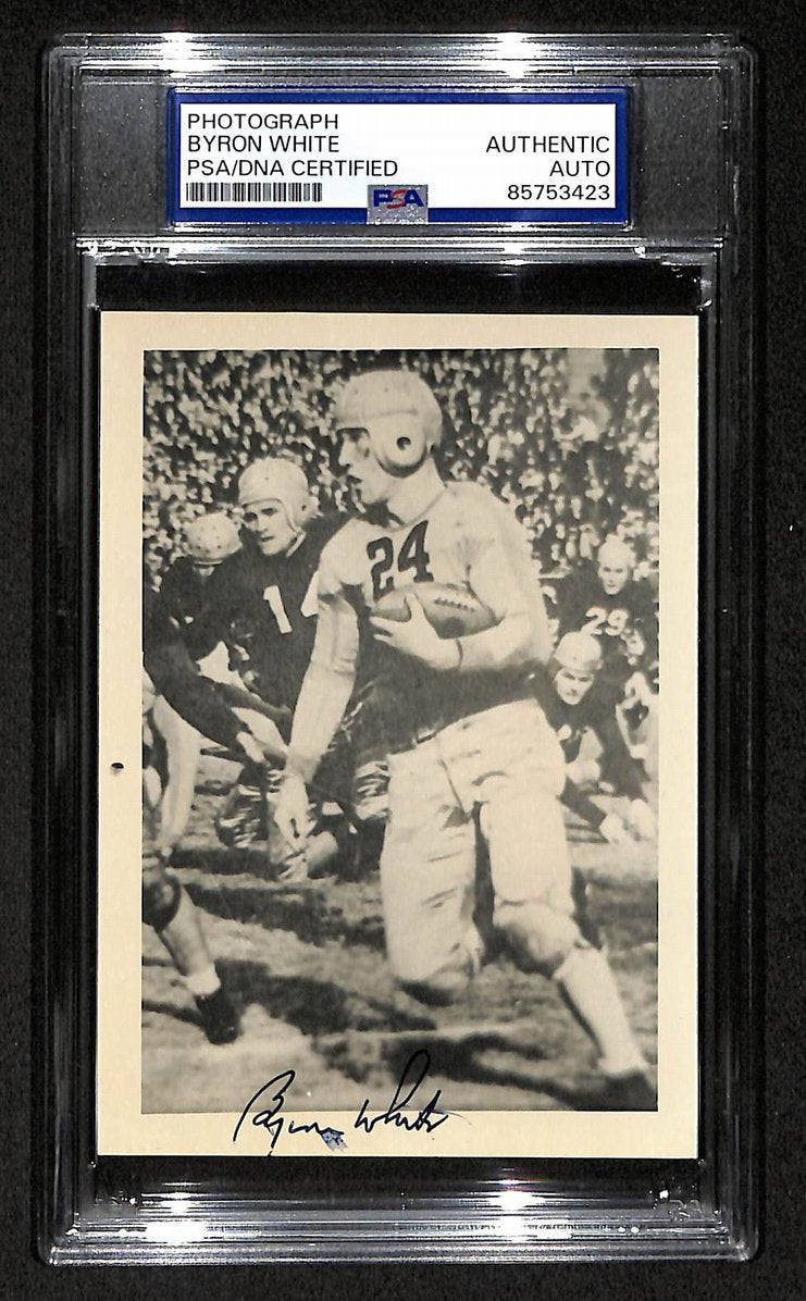 Byron White Signed/Autographed 3.5x5 Photo Postcard Lions PSA/DNA BA205968