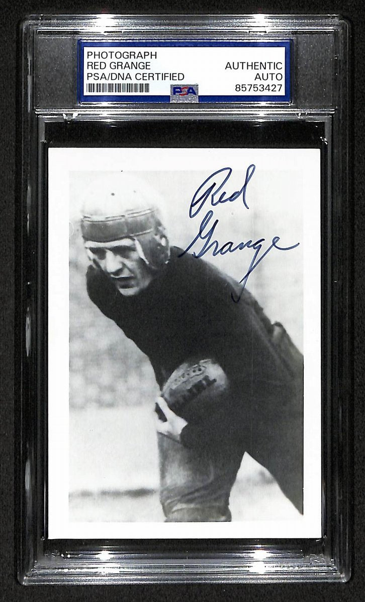 Red Grange Signed/Autographed 3.5x5 Photo Postcard HOF Bears PSA/DNA BA205969