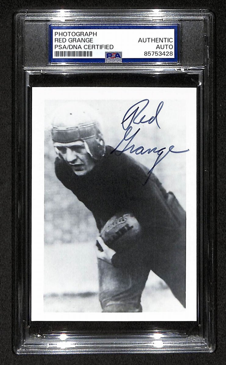 Red Grange Signed/Autographed 3.5x5 Photo Postcard HOF Bears PSA/DNA BA205970