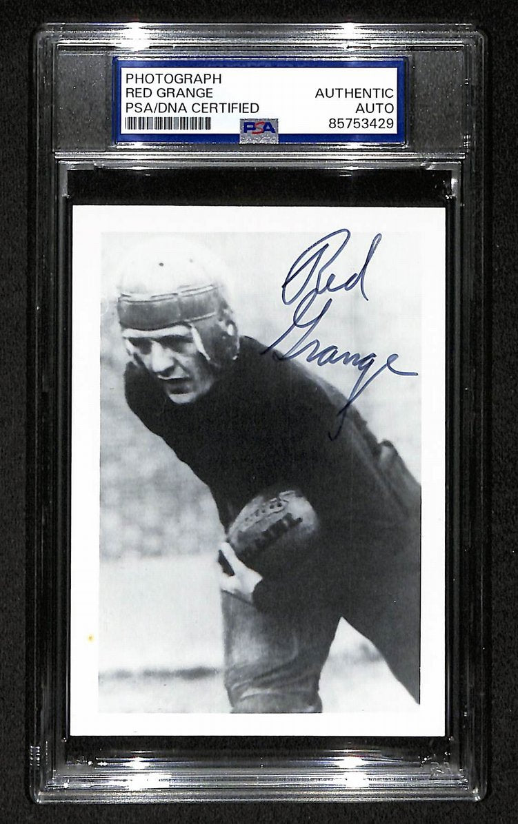 Red Grange Signed/Autographed 3.5x5 Photo Postcard HOF Bears PSA/DNA BA205971