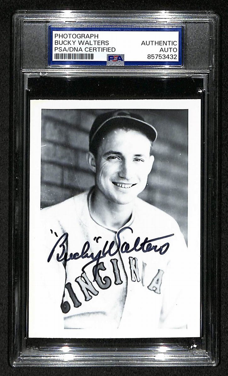 Bucky Walters Signed/Autographed 3.5x5 Photo Postcard Reds PSA/DNA BA205974
