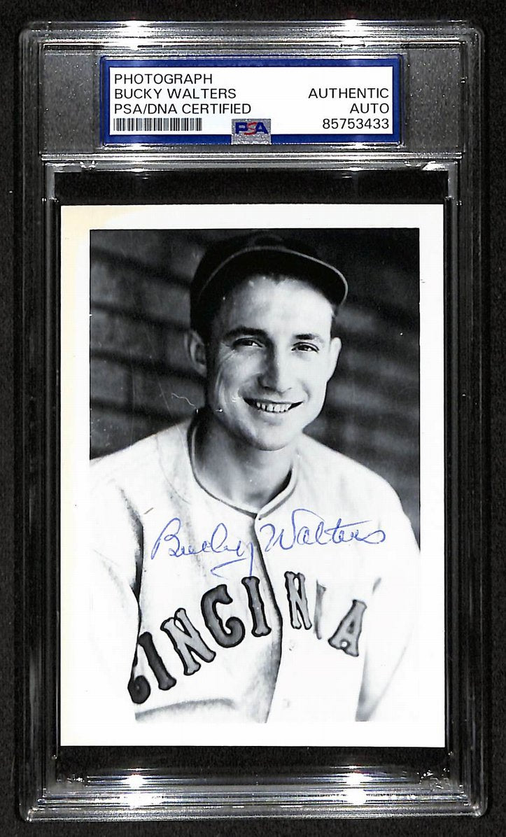Bucky Walters Signed/Autographed 3.5x5 Photo Postcard Reds PSA/DNA BA205975
