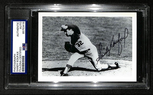 Sandy Koufax Signed/Autographed 3.5x5 Photo Postcard HOF PSA/DNA BA205978