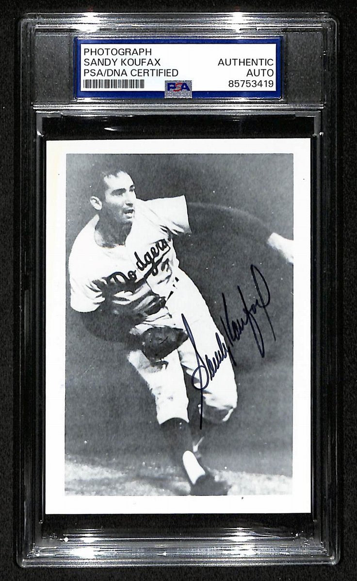Sandy Koufax Signed/Autographed 3.5x5 Photo Postcard HOF PSA/DNA BA205979