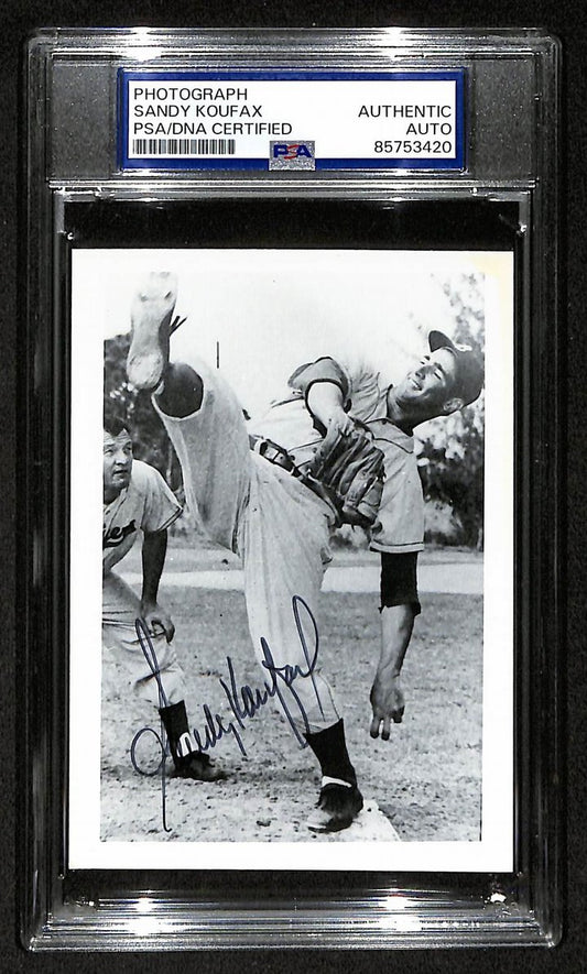 Sandy Koufax Signed/Autographed 3.5x5 Photo Postcard HOF PSA/DNA BA205980