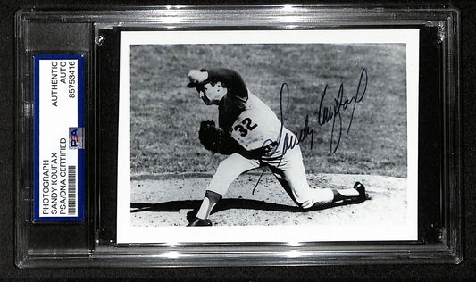 Sandy Koufax Signed/Autographed 3.5x5 Photo Postcard HOF PSA/DNA BA205982