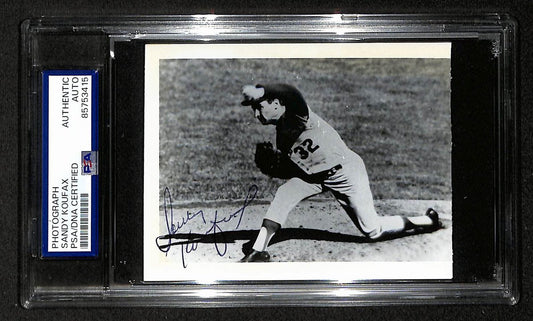 Sandy Koufax Signed/Autographed 3.5x5 Photo Postcard HOF PSA/DNA BA205983