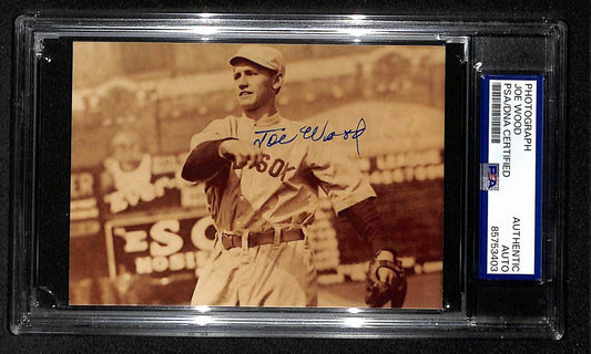 Smoky Joe Wood Signed/Autographed 3.5x5 Photo Postcard PSA/DNA BA206004
