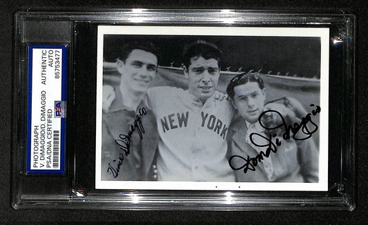 Vince & Dom DiMaggio Signed/Autographed 3.5x5 Photo Postcard PSA/DNA BA206014
