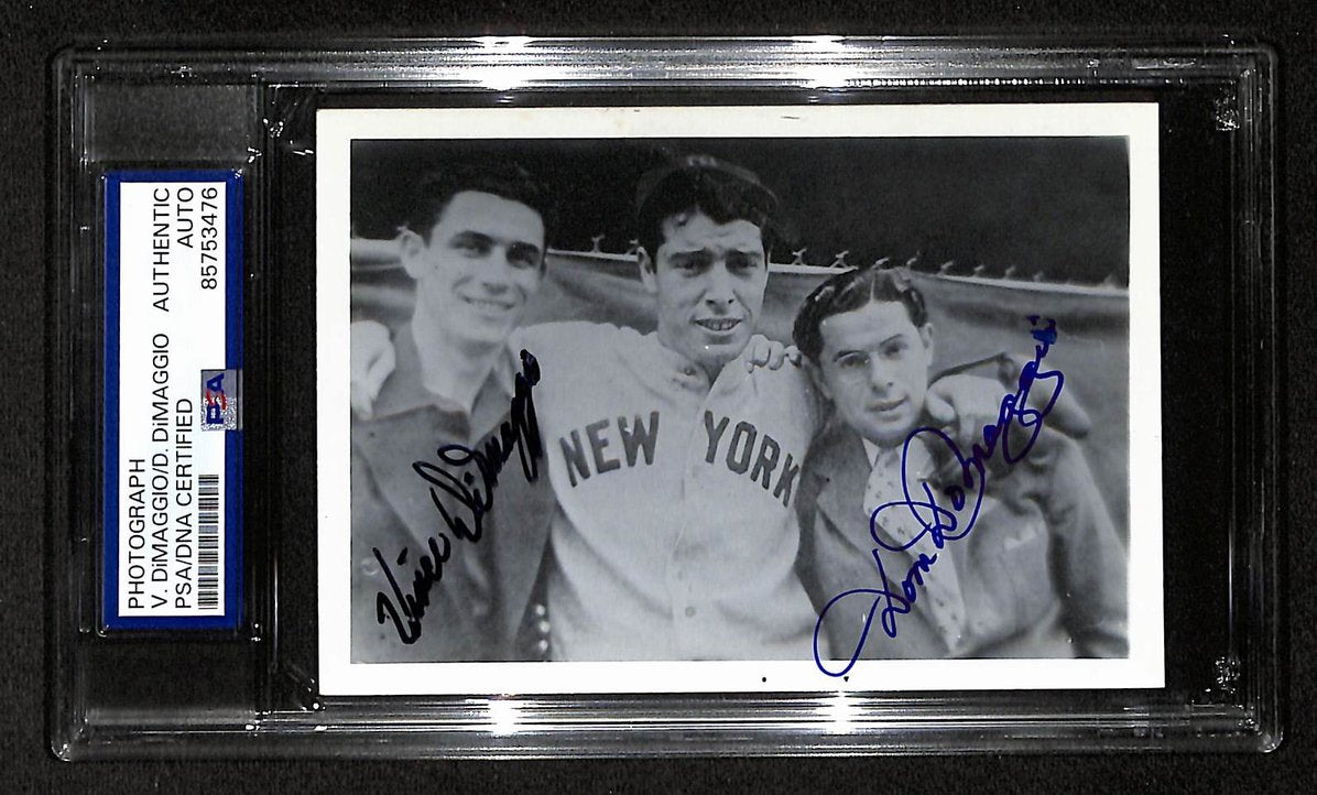 Vince & Dom DiMaggio Signed/Autographed 3.5x5 Photo Postcard PSA/DNA BA206015