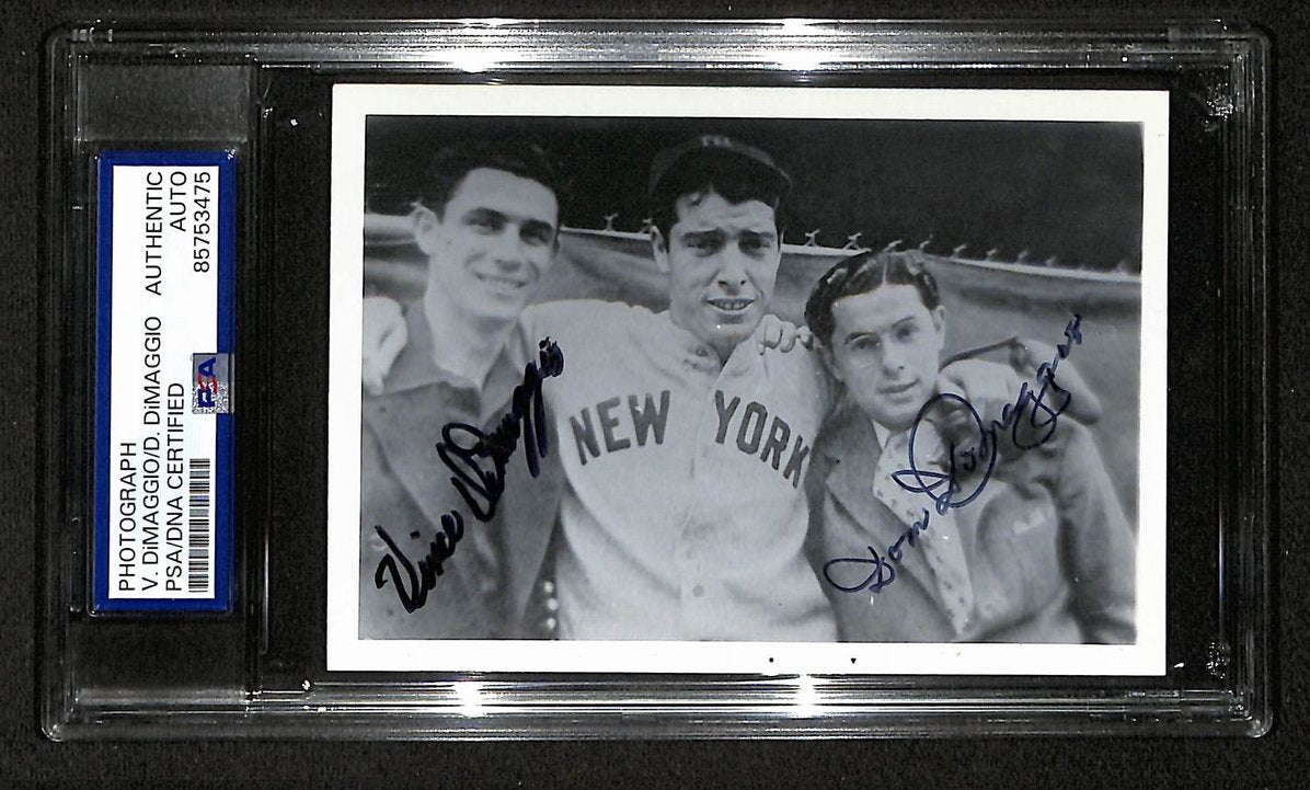 Vince & Dom DiMaggio Signed/Autographed 3.5x5 Photo Postcard PSA/DNA BA206016
