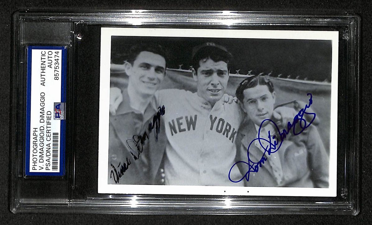 Vince & Dom DiMaggio Signed/Autographed 3.5x5 Photo Postcard PSA/DNA BA206017