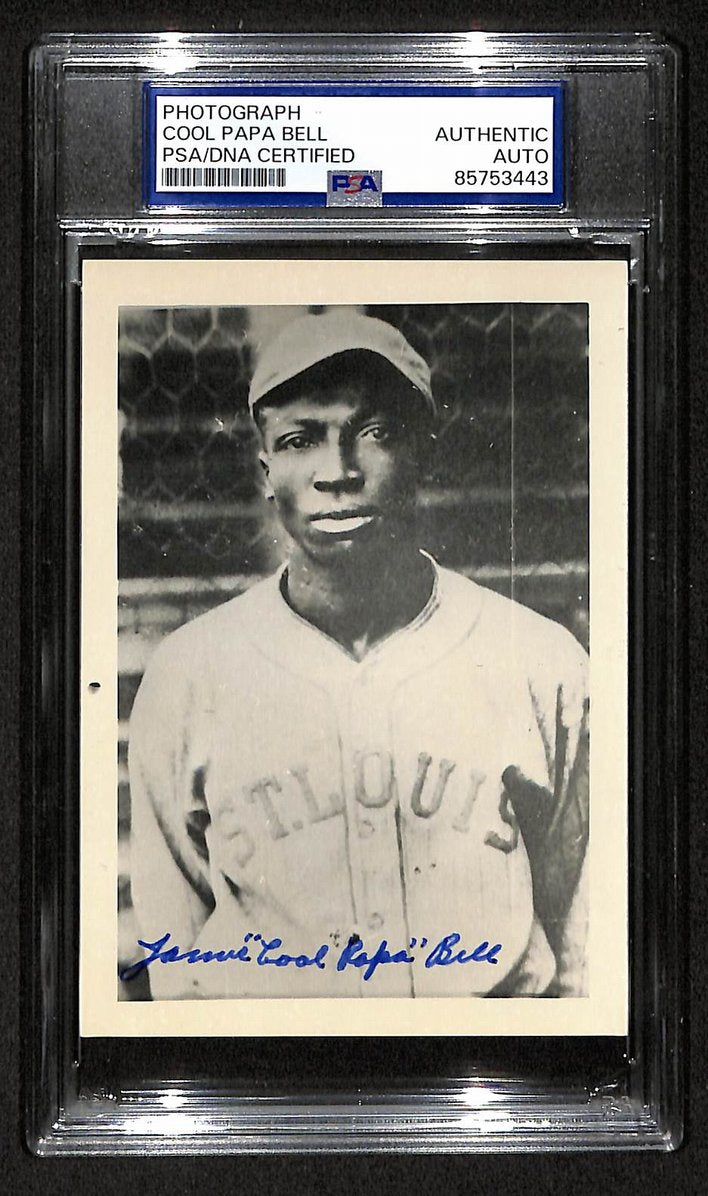 Cool Papa Bell Signed/Autographed 3.5x5 Photo Postcard HOF PSA/DNA BA206028
