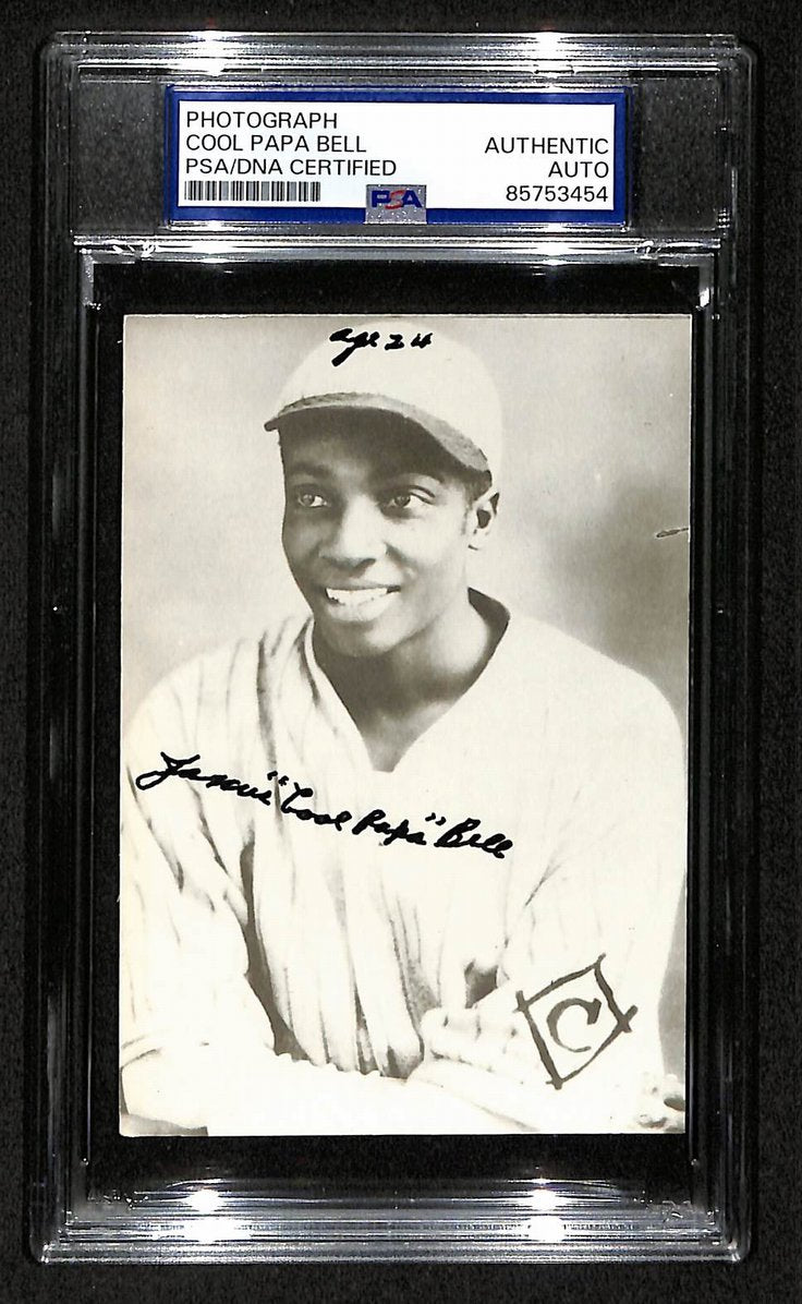 Cool Papa Bell Signed/Autographed 3.5x5 Photo Postcard HOF PSA/DNA BA206035