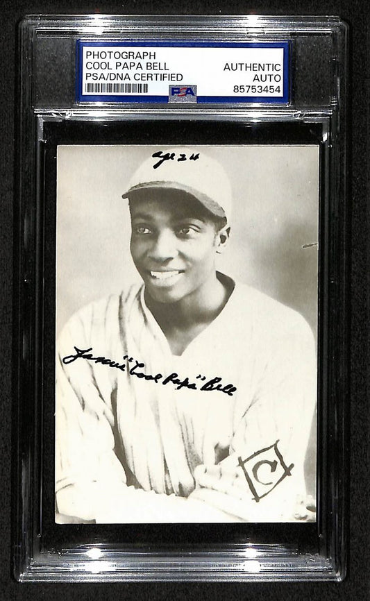 Cool Papa Bell Signed/Autographed 3.5x5 Photo Postcard HOF PSA/DNA BA206035