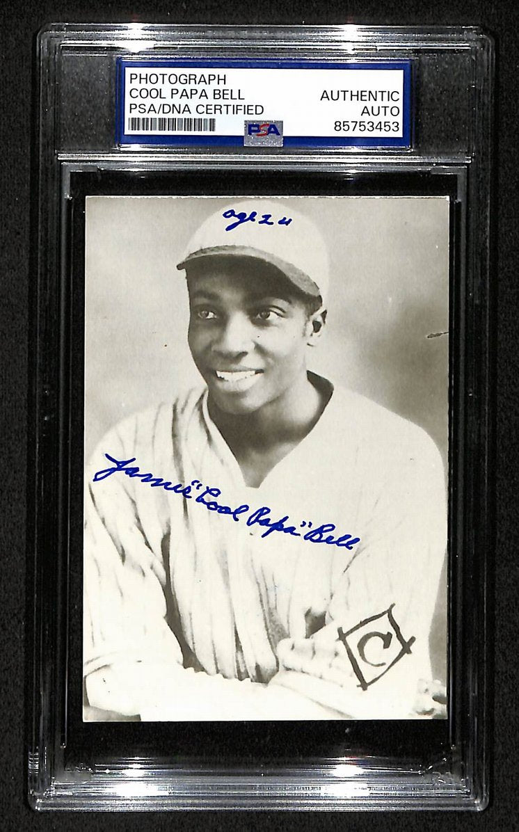 Cool Papa Bell Signed/Autographed 3.5x5 Photo Postcard HOF PSA/DNA BA206036