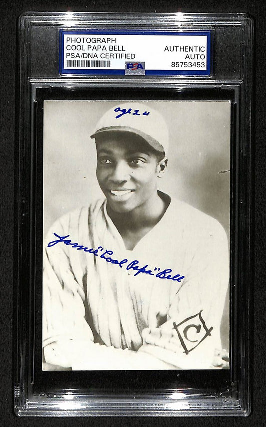 Cool Papa Bell Signed/Autographed 3.5x5 Photo Postcard HOF PSA/DNA BA206036