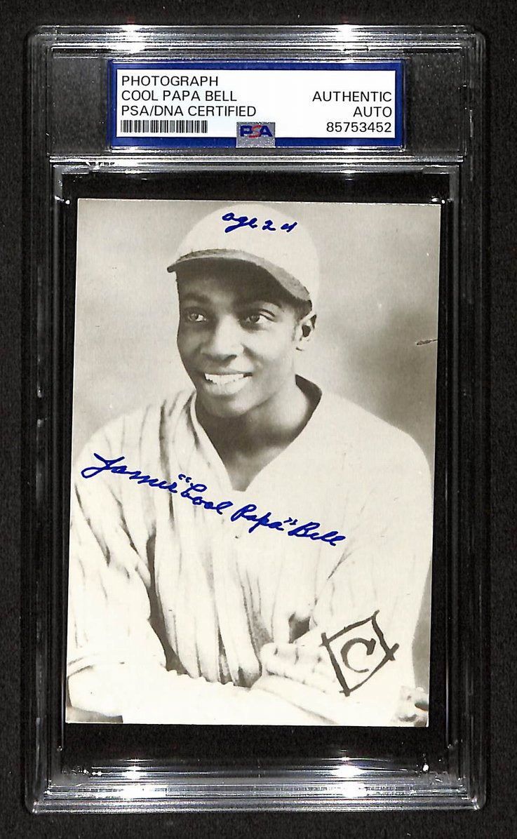 Cool Papa Bell Signed/Autographed 3.5x5 Photo Postcard HOF PSA/DNA BA206037