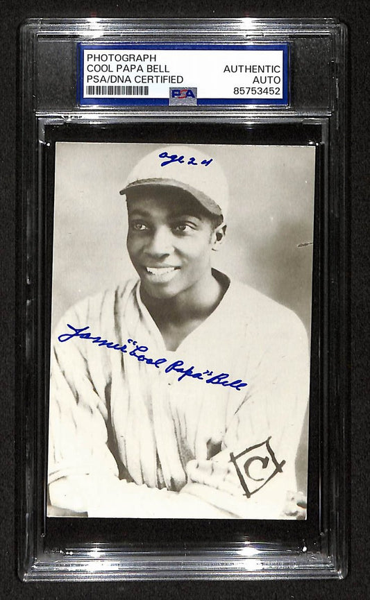Cool Papa Bell Signed/Autographed 3.5x5 Photo Postcard HOF PSA/DNA BA206037