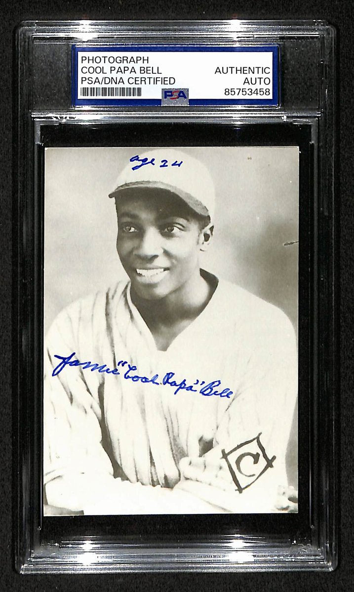 Cool Papa Bell Signed/Autographed 3.5x5 Photo Postcard HOF PSA/DNA BA206039