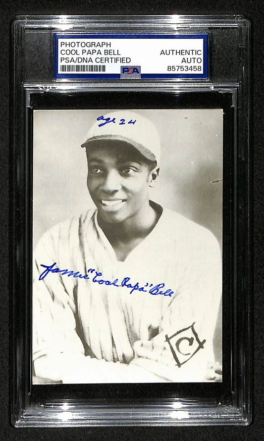 Cool Papa Bell Signed/Autographed 3.5x5 Photo Postcard HOF PSA/DNA BA206039