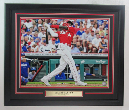 Elly De La Cruz Autographed 16x20 Photo Cincinnati Reds Framed Beckett 205109