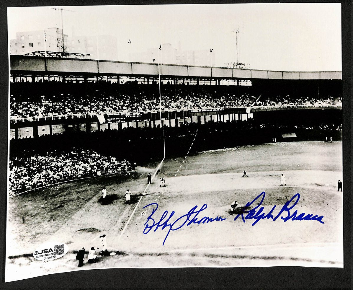 Bobby Thomson/Ralph Branca Dual-Signed/Autographed 8x10 Photo JSA 206044