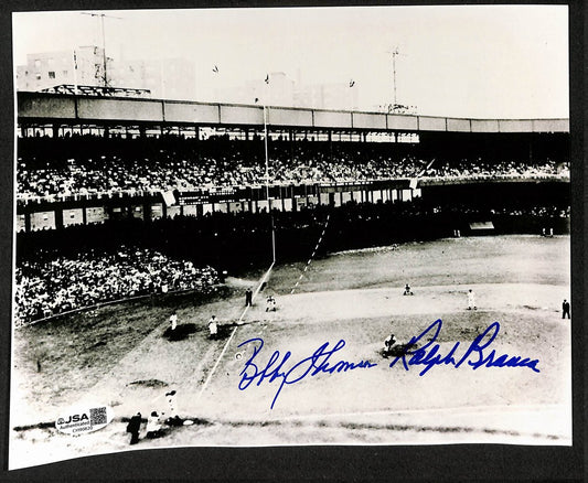 Bobby Thomson/Ralph Branca Dual-Signed/Autographed 8x10 Photo JSA 206044