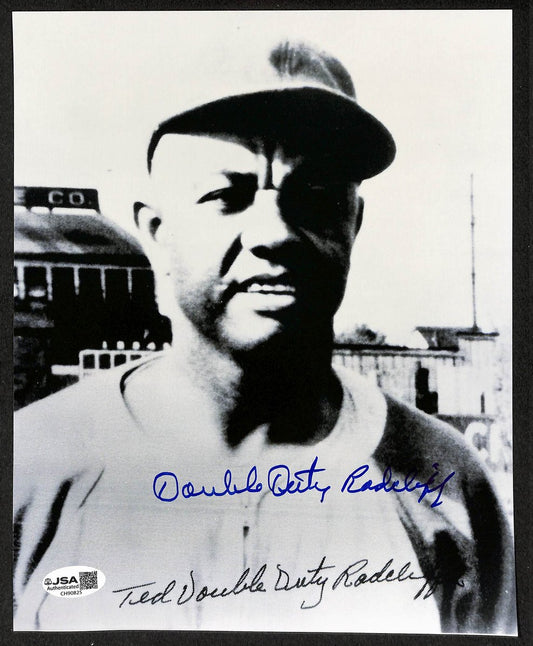 Ted Double Duty Radcliffe Signed/Autographed 8x10 Photo Black Barons JSA 206045