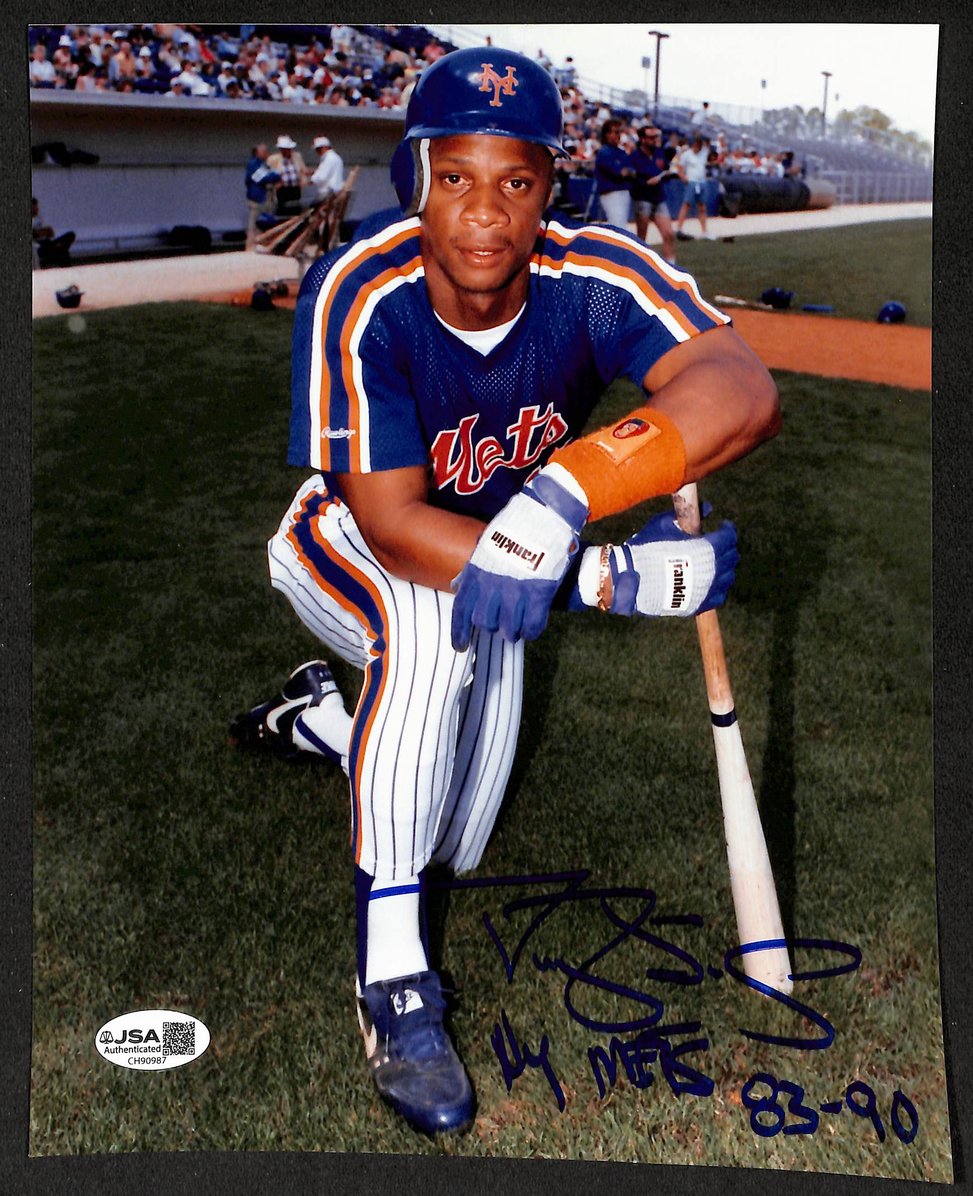 Darryl Strawberry Signed/Inscribed 8x10 Photo New York Mets JSA 206047