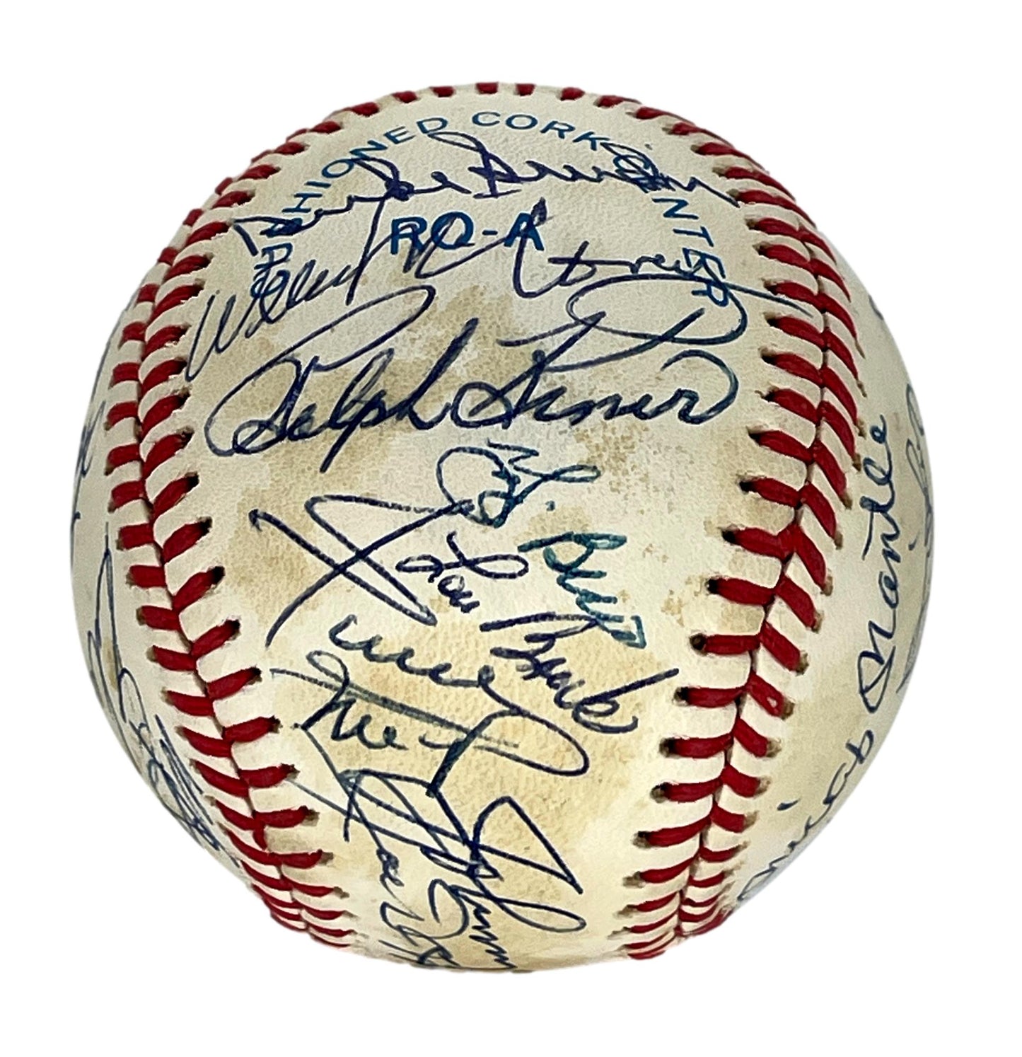 Hall of Famers Multi-Signed/Auto (23) Signs OAL/Brown Baseball PSA/DNA 206058