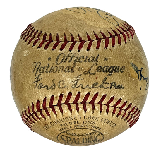 Satchel Paige/Dean/Feller/Reynolds Signed/Auto ONL/Frick Baseball JSA 206065