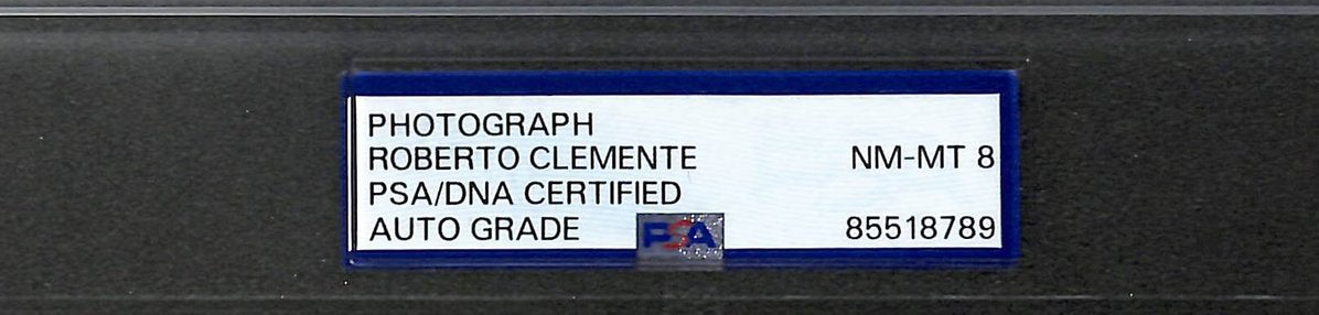 Roberto Clemente HOF Signed/Auto 8x10 Photo Pirates PSA/DNA NM-MT 8  206085