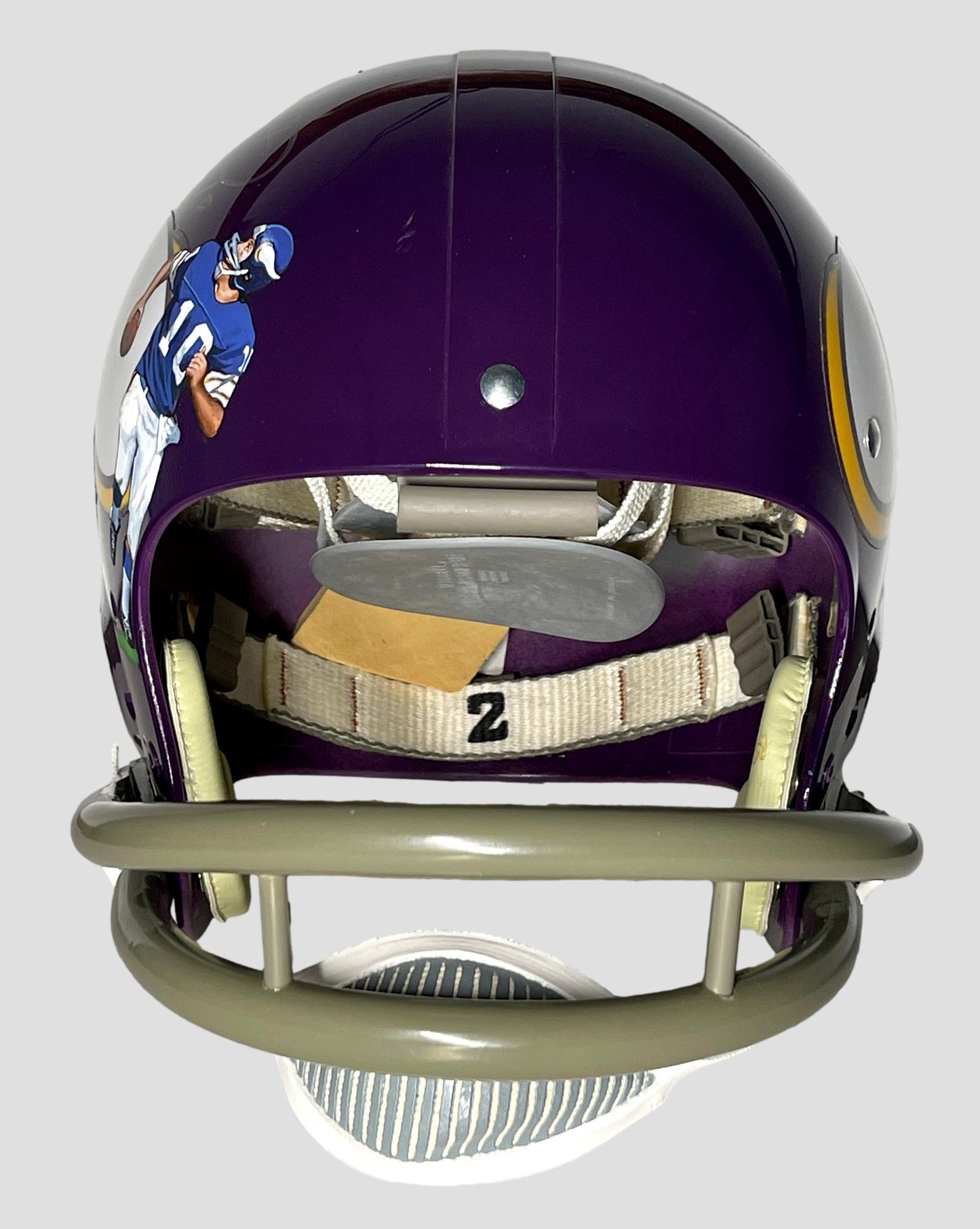 Fran Tarkenton HOF Vikings Signed/Ins Full Size TK Suspension Helmet PSA/DNA 205137