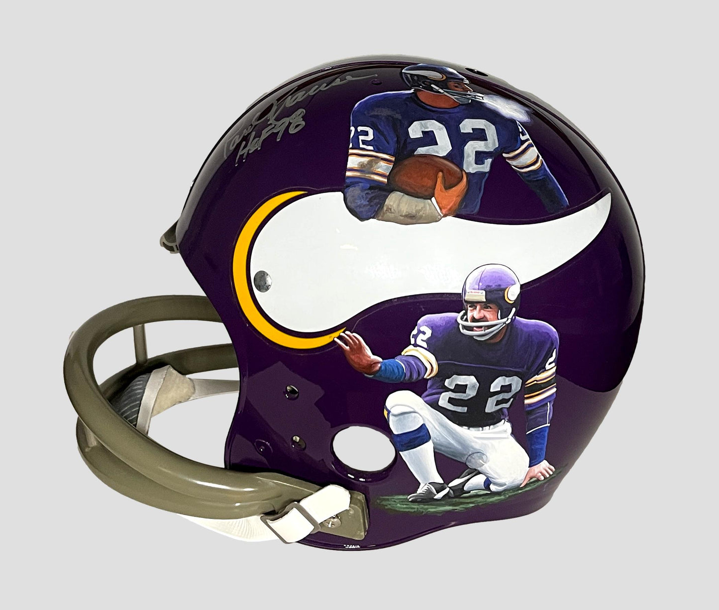 Paul Krause HOF Vikings Signed/Ins Full Size TK Suspension Helmet PSA/DNA 205139