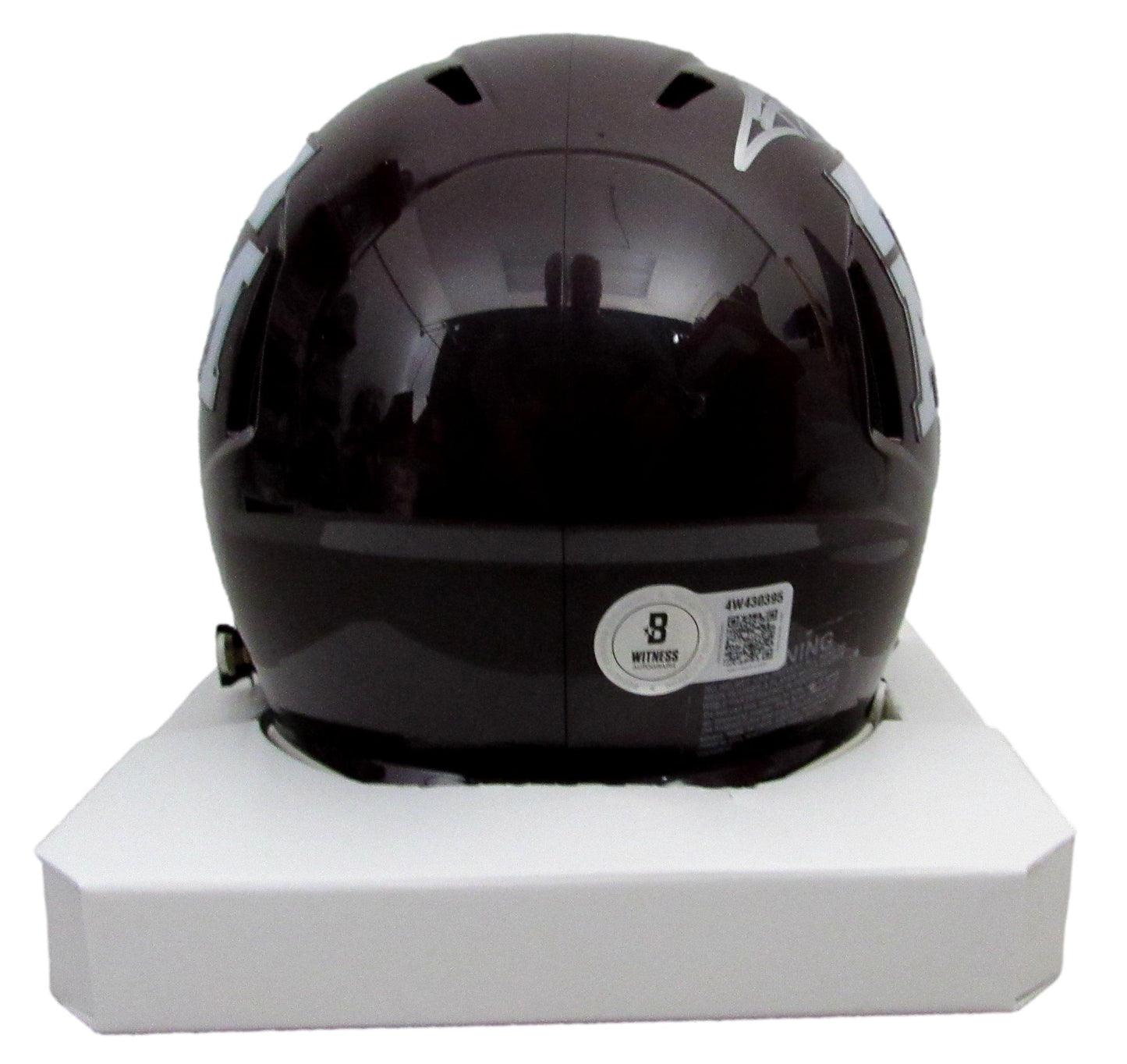 Johnny Manziel Signed/Inscr Texas A&M Aggies Maroon Mini Helmet Beckett 204881