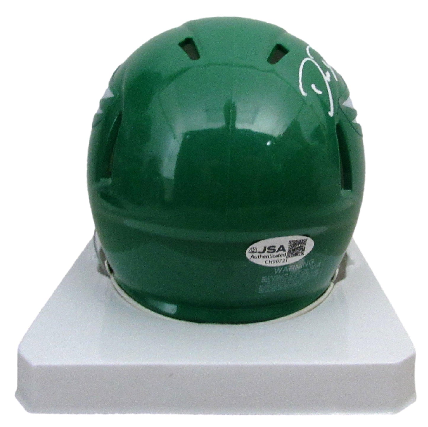 Big Dom Disandro Signed/Auto Philadelphia Eagles Kelly Mini Helmet JSA 204883
