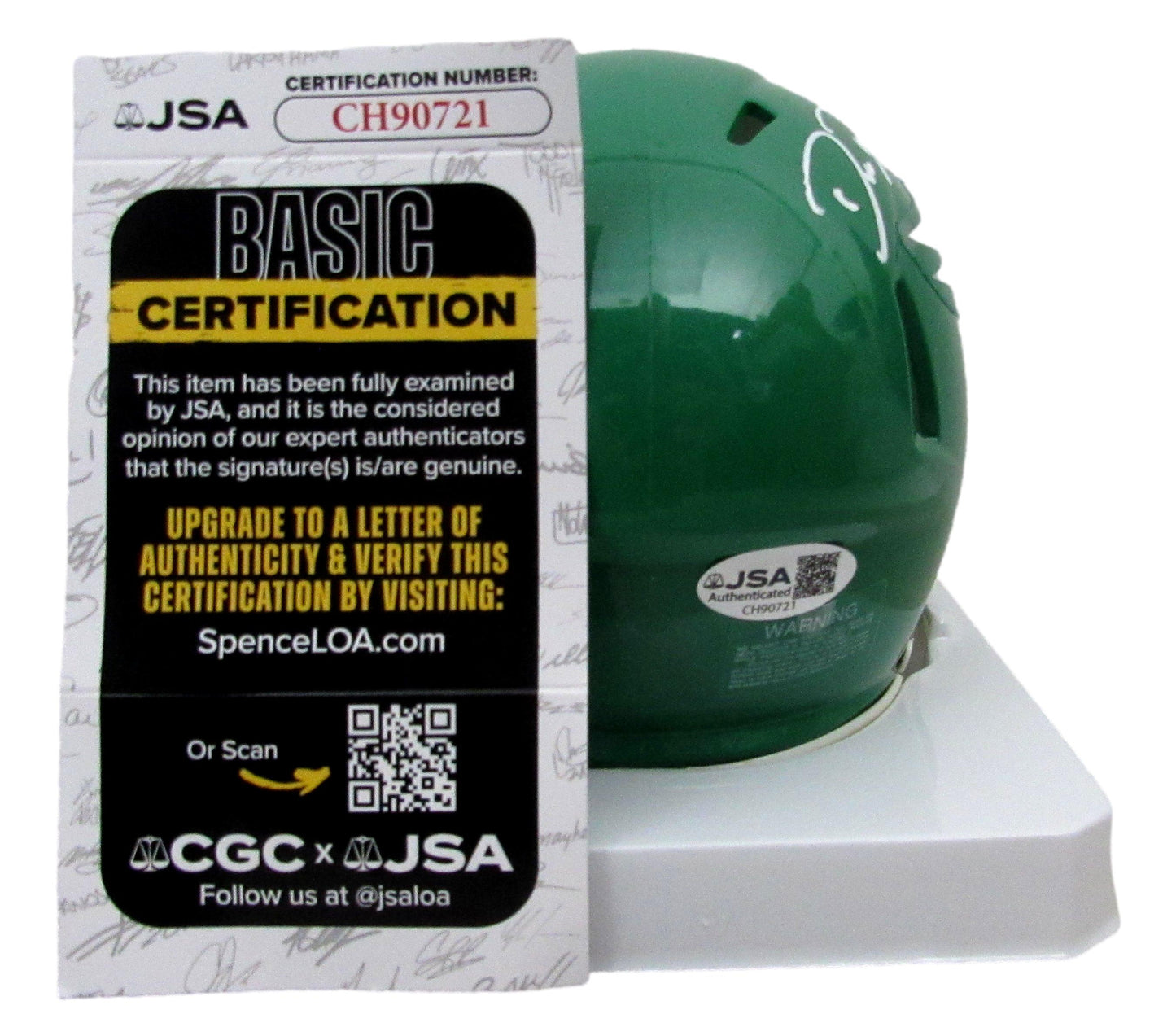 Big Dom Disandro Signed/Auto Philadelphia Eagles Kelly Mini Helmet JSA 204883
