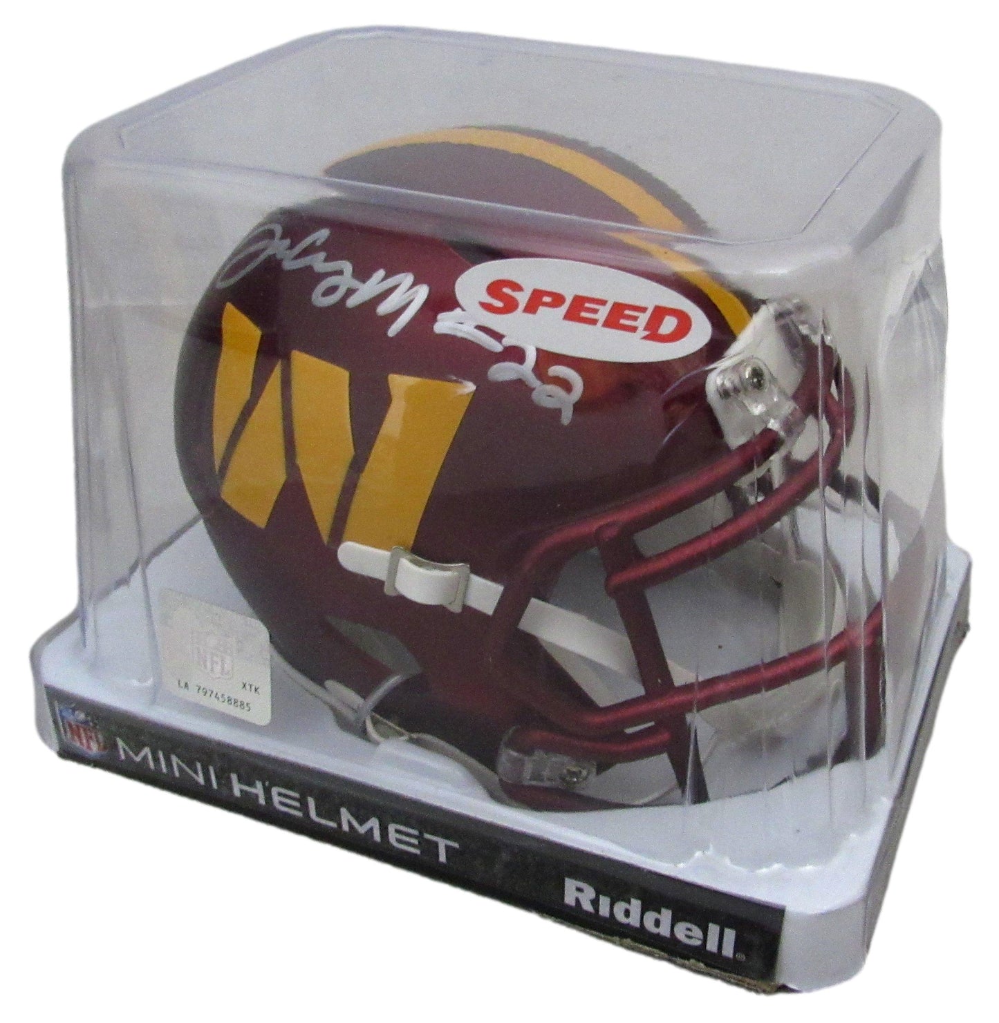 Jacory Croskey Signed/Auto Washington Commanders Mini Helmet Beckett 204884