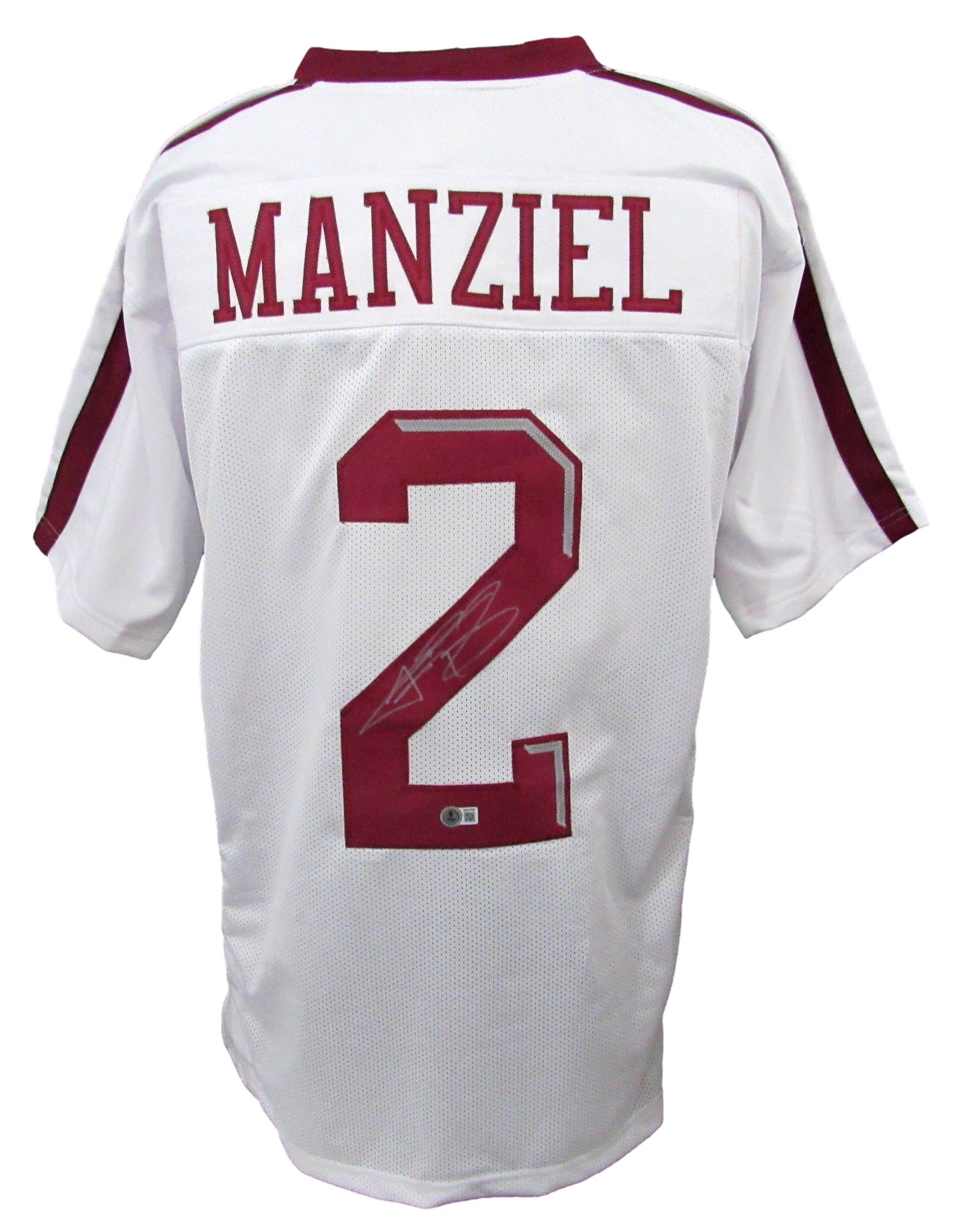 Johnny Manziel Signed/Auto Texas A&M Custom White Football Jersey Beckett 204885