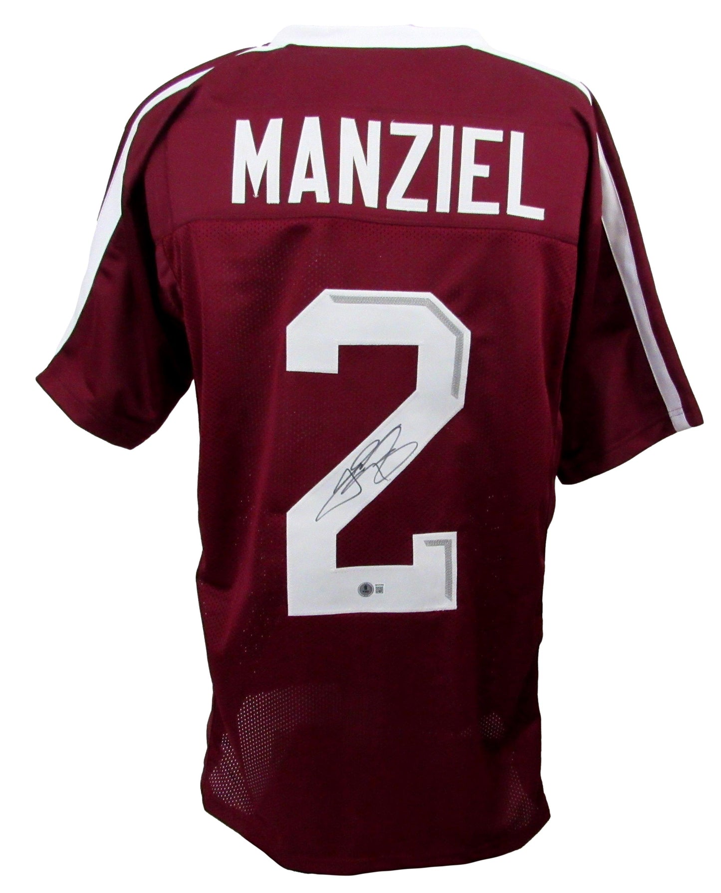 Johnny Manziel Signed Texas A&M Custom Maroon Football Jersey Beckett 204886