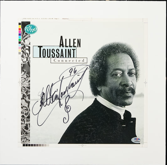 Allen Toussaint Performer Signed 11x11 Photo "Connected" PSA/DNA 205155